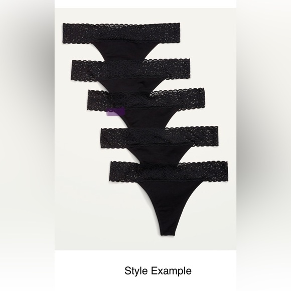 Old Navy Other - OLD NAVY -5PK Lace Trim Thongs- 2XL